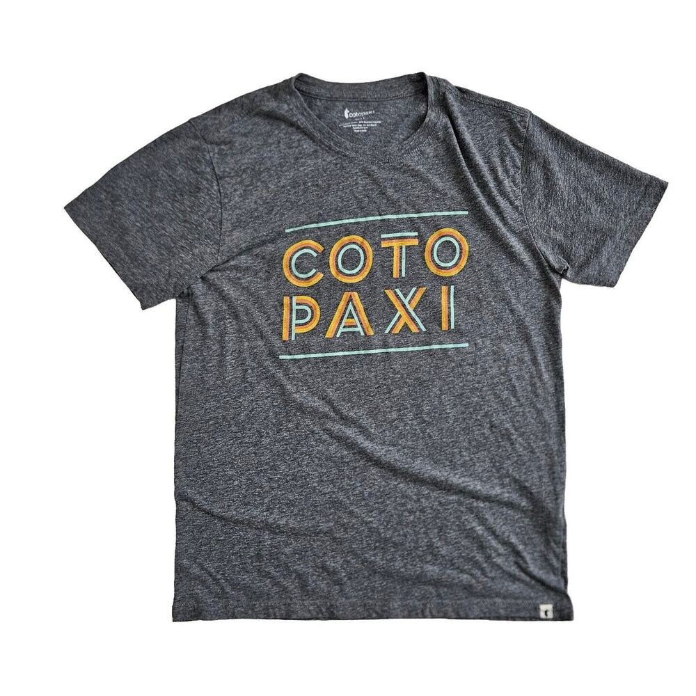 Cotopaxi (Mens Size Small) Short Sleeve Shirt Outdoor Hiking Crew Neck Gray Tee